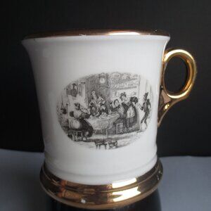 Vgt. Atlas China Shaving Mug. 22k Gold Trim.